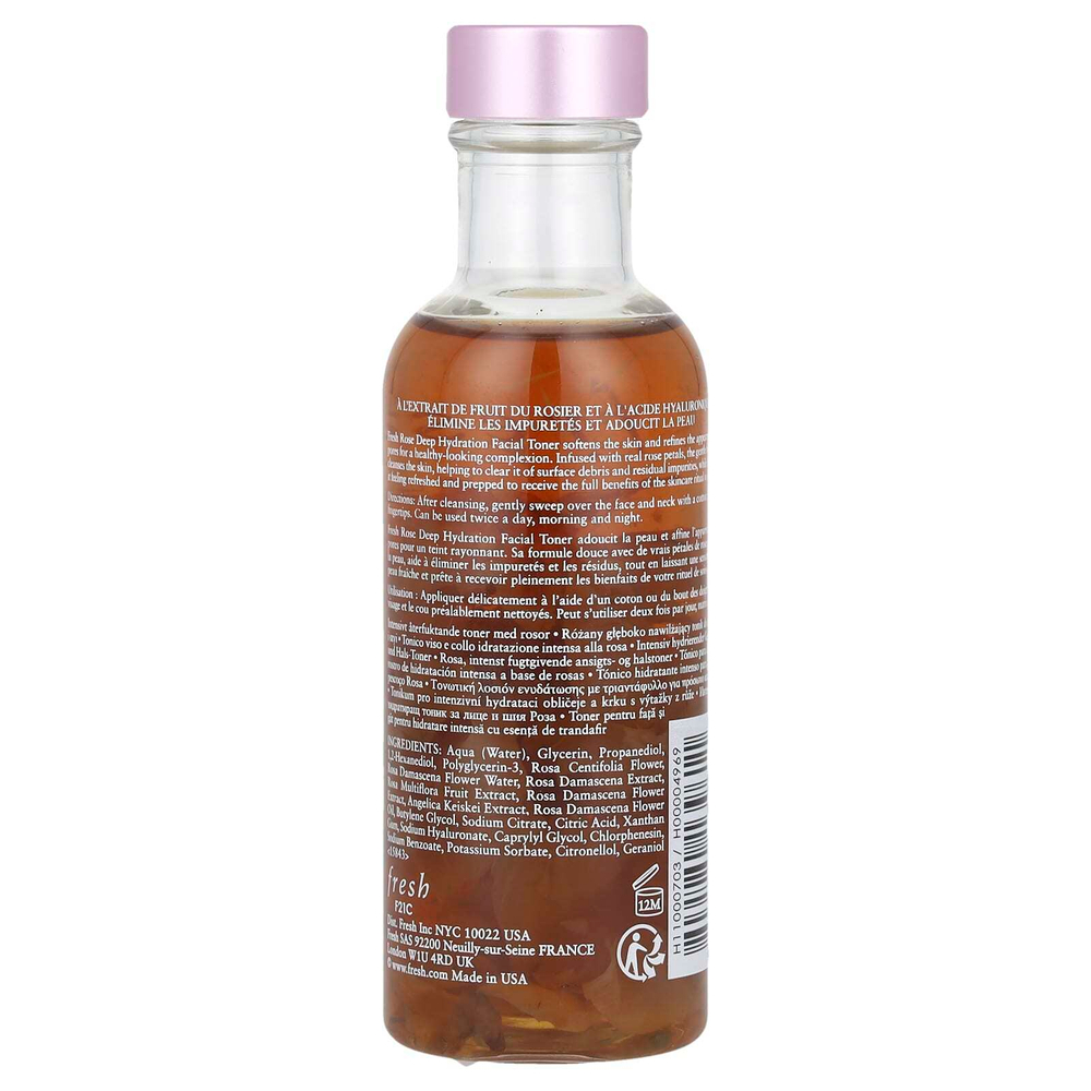 Fresh, Rose, тоник для лица для глубокого увлажнения, 100 мл (3,3 жидк. унц.)