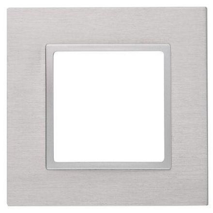 Рамка 1-м 14-5201-03 металл Elegance алюм.+алюм. ЭРА Б0034541