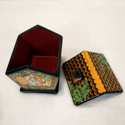 Шкатулка "Чайный домик" с ручной росписью