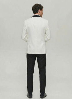 Мужской смокинг двойка (белый) А60