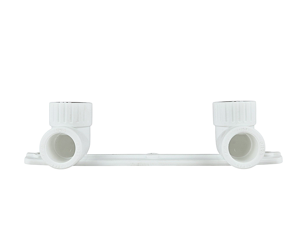 Угольник комбинированный под смеситель PPR внутренняя резьба 25х 1/2,  белый, РТП (18/6)