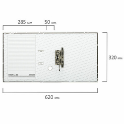 Регистратор А4 5 см СТАФФ Профит черный (272008)