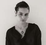 кулон shell с черной эмалью