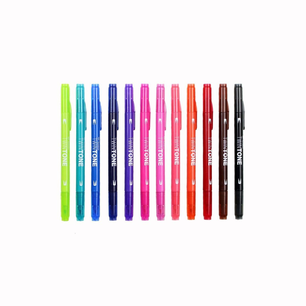 Tombow TwinTone 12 Color Bright Set