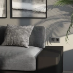 Рамка на 2 поста Slab (серебро матовый) W0022965