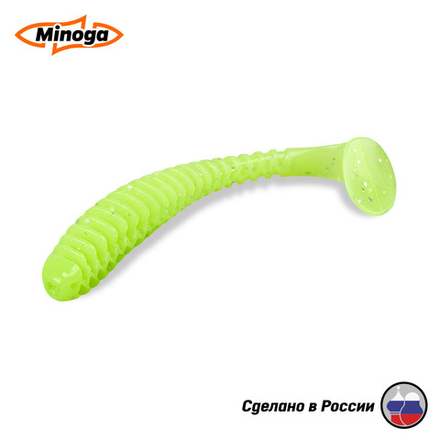 Силиконовая приманка "Minoga" ACTION 4,0"(6шт) 100мм, 3,8 гр, цвет 024