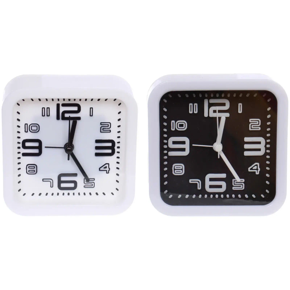 Будильник «Брук» 10*10*4,3см, микс цветов