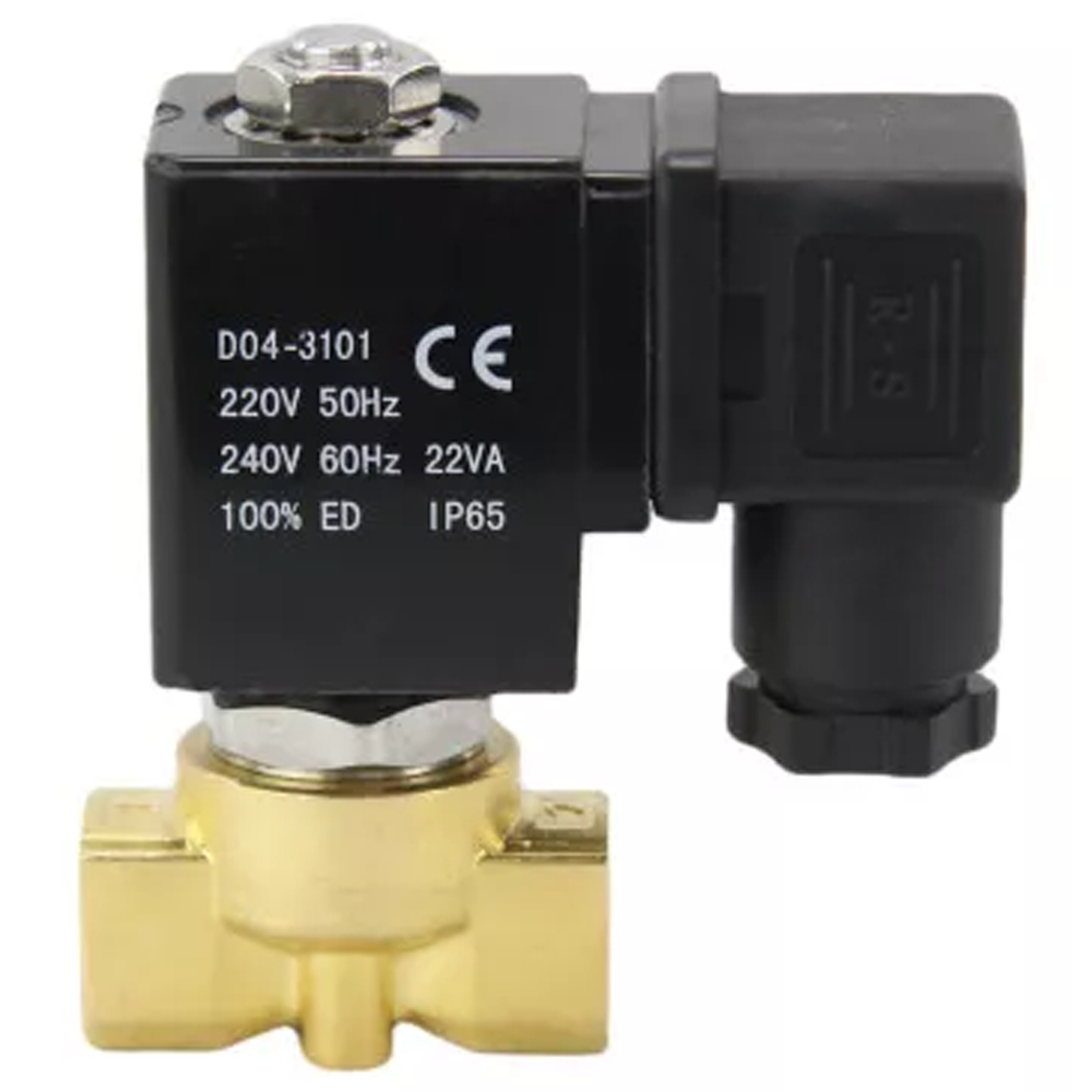 Two way normally closed Semi-direct acting electric solenoid valve Elephant DHP21-НЗ G YS-018 110/220V, body material - brass, seal - PTFE