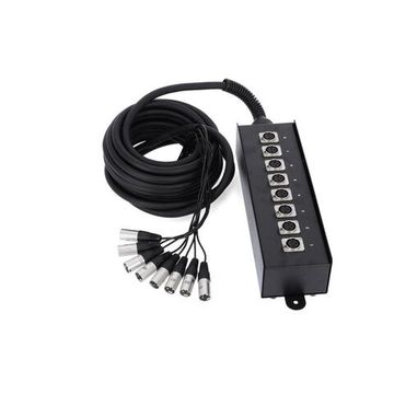 Adam Hall K 8 C 10 - мультикор со стейдж-боксом, 8 x XLR возврат, 8 x 0.314 мм2, 10 м
