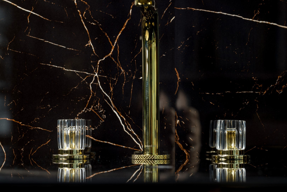 Boheme Смеситель на столешницу ELEGANTE на 3 отв. GOLD