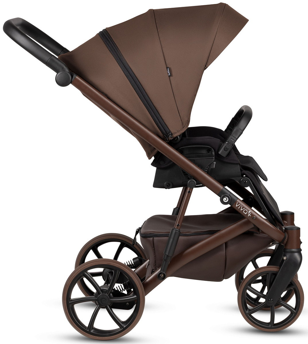 Детская коляска Tutis Viva 6 Plus Essential 3 в 1 с автокреслом Beno Black 1612067 Espresso