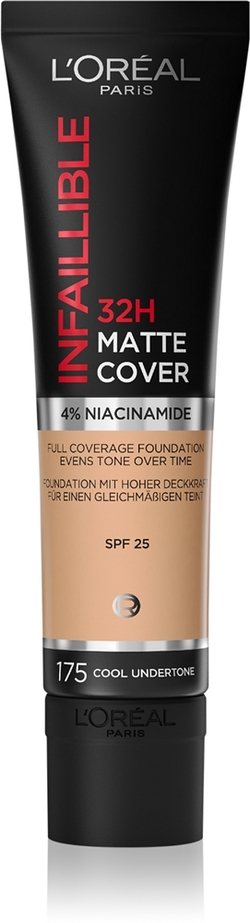 L’Oreal Paris Infallible 32H Matte Cover - Долговечная матирующая тональная основа SPF 25, 30 ml