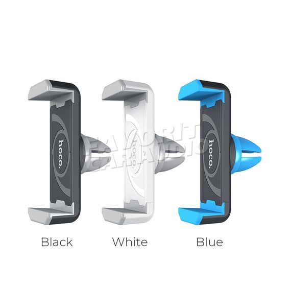 Держатель HOCO CPH01 пластик воздуховод чёрный/серый