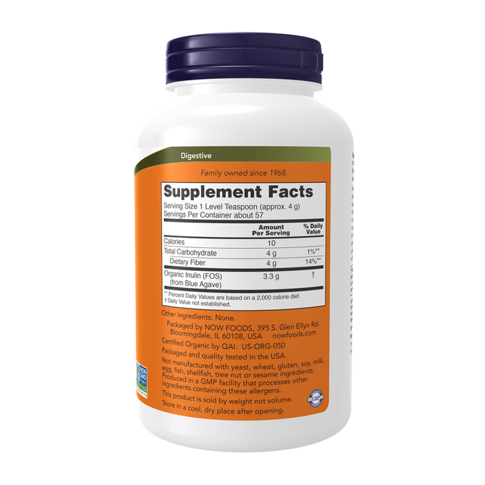 Пребиотик Инулин, Inulin, Now Foods, 227 г 2