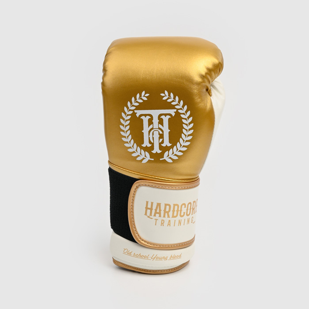 Боксерские перчатки Hardcore Training Revolution Gold/White PU
