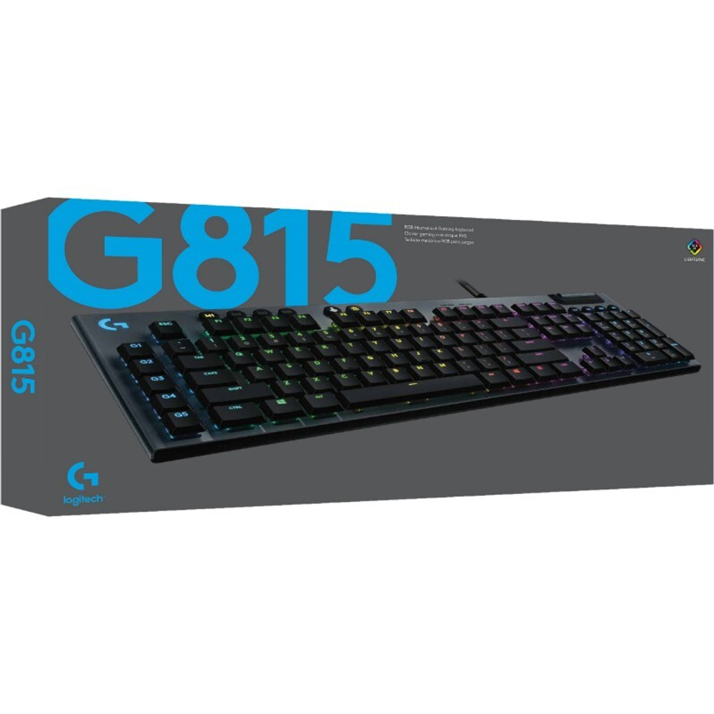 Клавиатура игровая Logitech G815 Tactile LIGHTSYNC RGB, Black