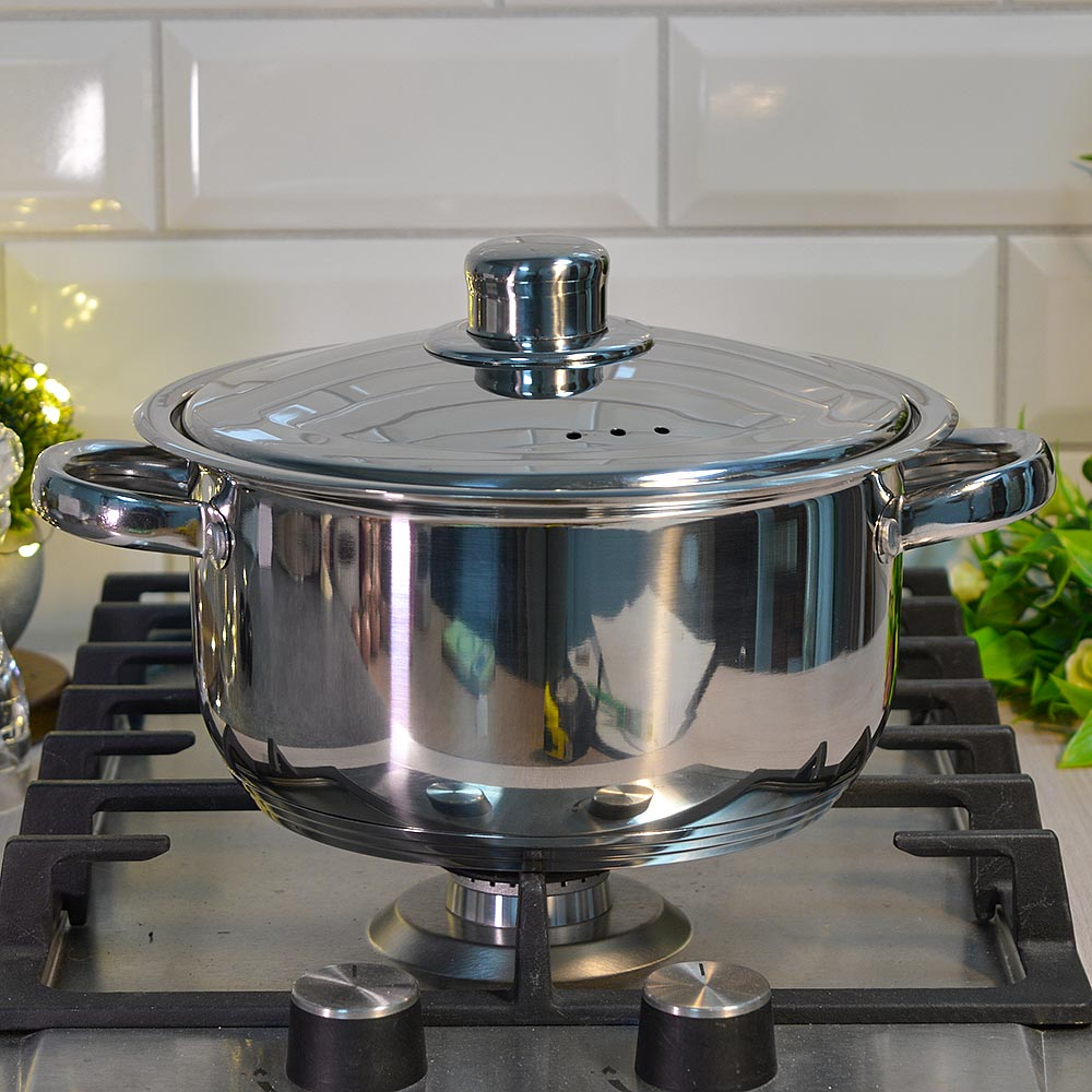 Кастрюля 3,2л нерж "Астра", d20см, h11см с металлической крышкой, ТРС, капсульное дно, индукция