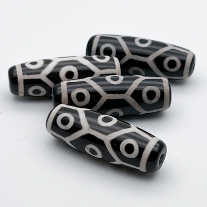 Дзи 9 Глаз Черепаха, размер около 30*10 мм, цена за 1 шт