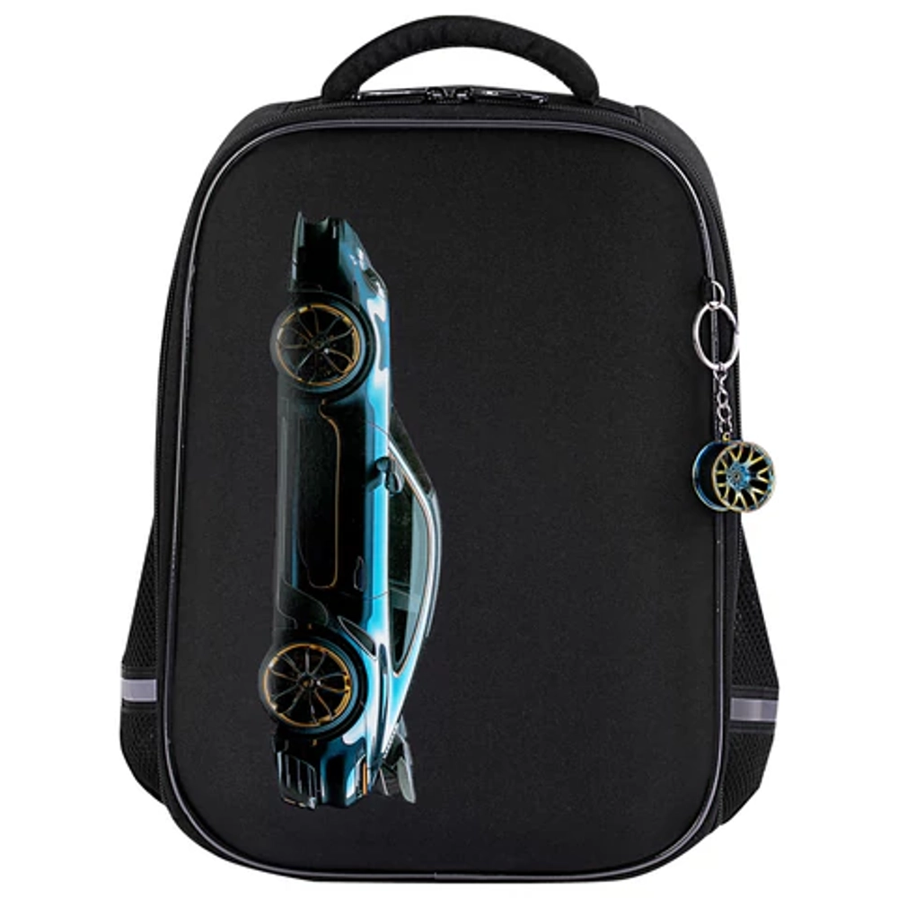 Ранец BRAUBERG LIGHT, 1 отделение, с брелком, Vertical car, 36х26х13 см, 273110