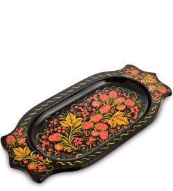 Народные промыслы ХЛ-054/1 Лоточек 260х140х25 (Хохлома)