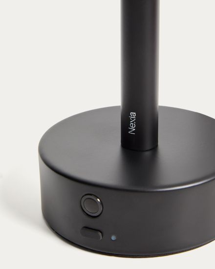 Переносная настольная лампа Bow из черного алюминия