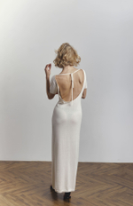 Платье трикотажное с открытой спиной