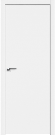 Межкомнатная дверь экошпон Profil Doors 1E аляска глухая кромка ABS в цвет двери с зарезкой под скрытые петли Eclipse и защёлку AGB (800х2200 мм / только полотно)