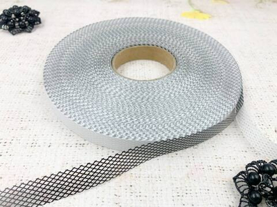 Паутинка-сетка на бумаге/Флизофикс, ш. 1,5 см, чёрный