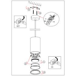 PL12 GX53 WH/SL Подсветка ЭРА Подвесной светильник под лампу GX53, алюминий, цвет белый+серебро (18/