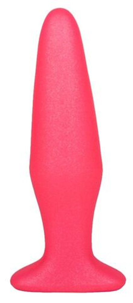 Розовая анальная пробка - 14 см.