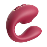 Бордовый вакуумный вибратор для пар с пультом ДУ BeYourLover Talia TX492A