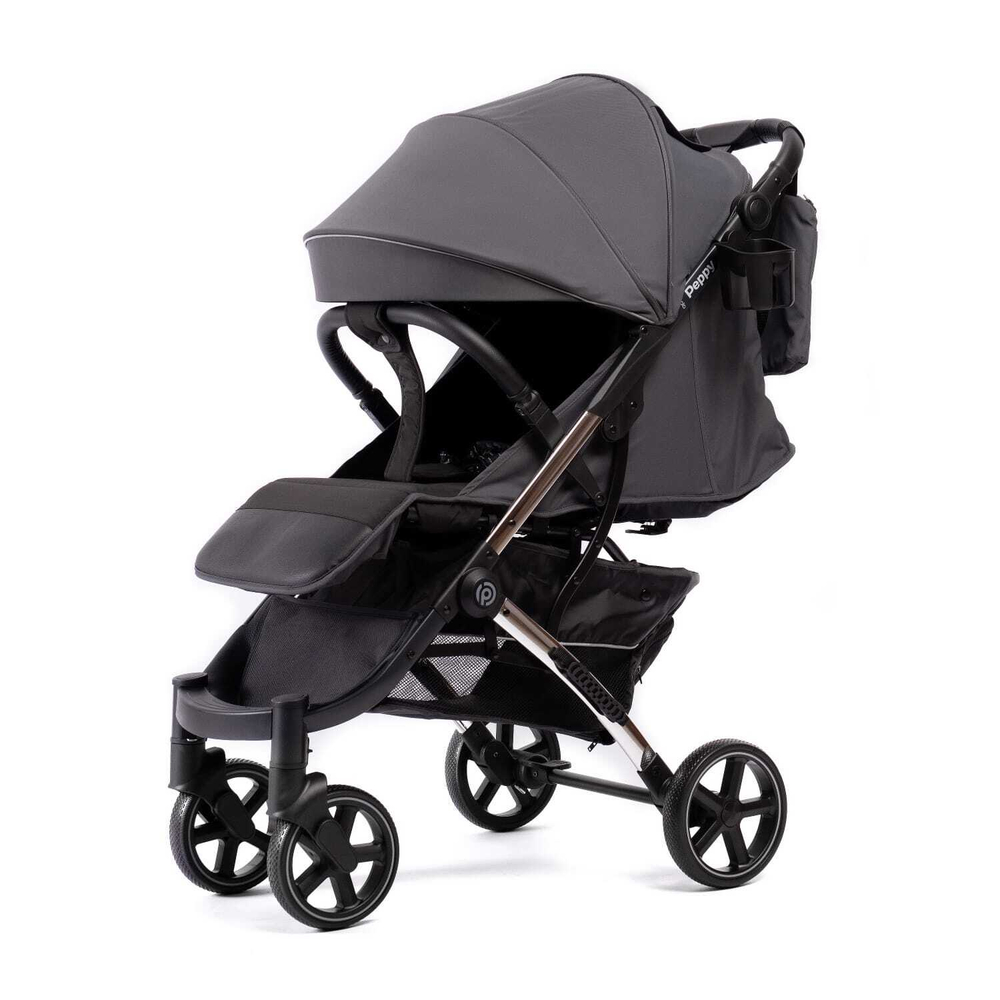 Коляска прогулочная Peppy Polo (steel grey) хром рама