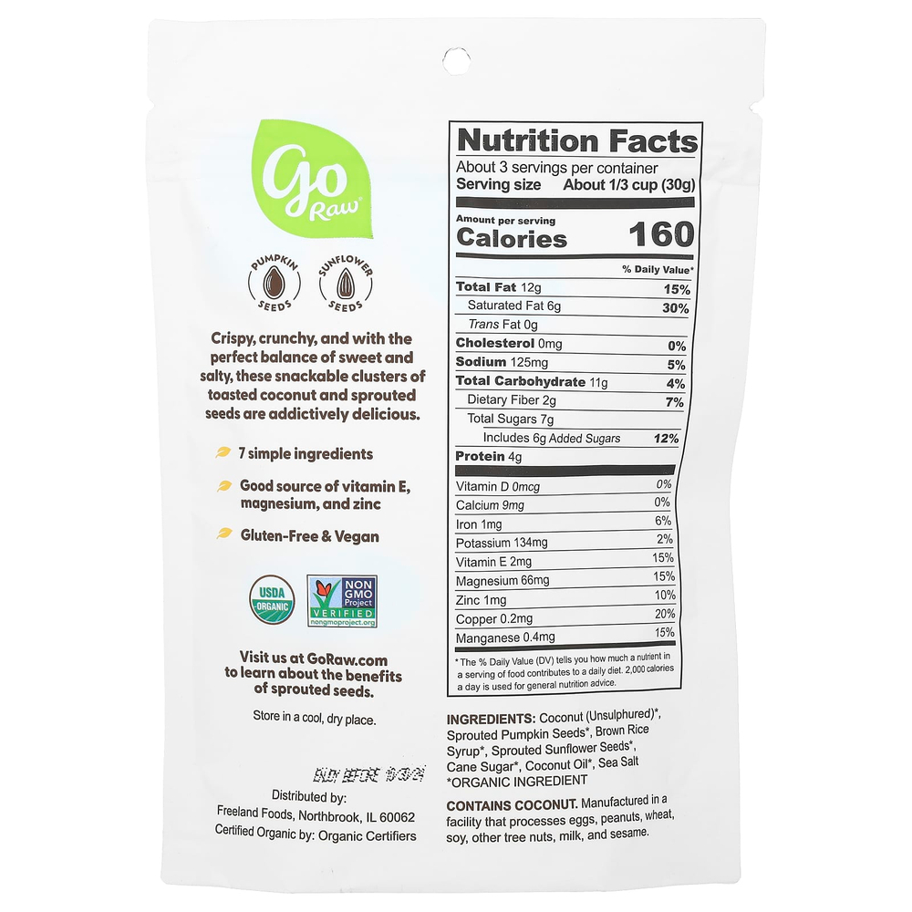 Go Raw, Органические ростки, сладкое и соленое, 85 г (3 унции)