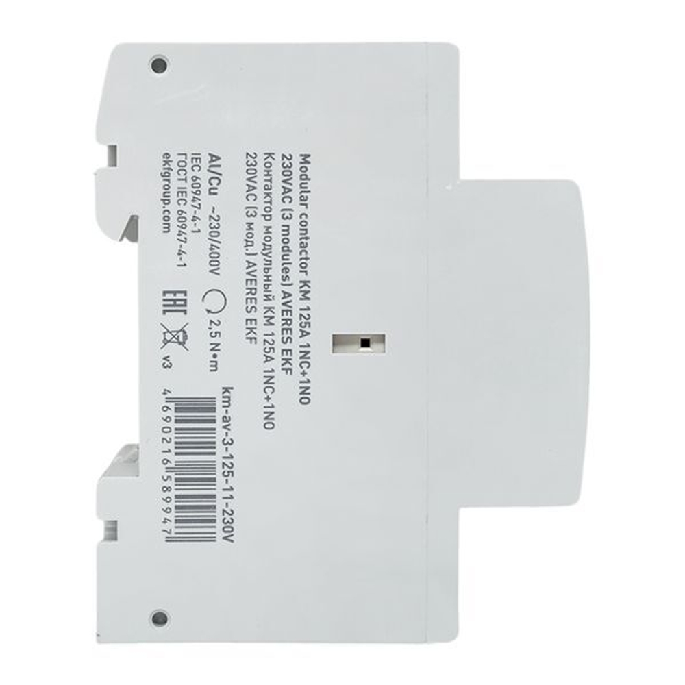 Контактор модульный EKF km-av-3-125-11-230V