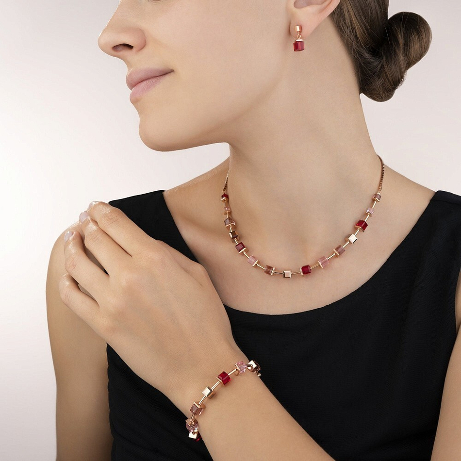 Колье Coeur de Lion Red 4996/10-0300 цвет красный, розовый, золотой