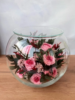 натуральные пионы в стекле, вакуум*