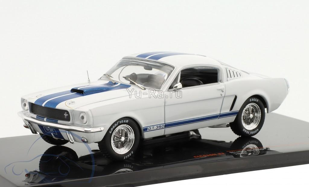 Ford Mustang Shelby GT 350 1965 white-blue IXO 1:43