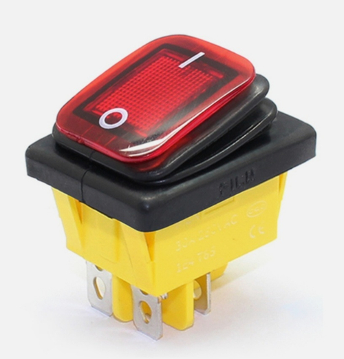 Кнопка клавишная, с индикацией, 4 конт.