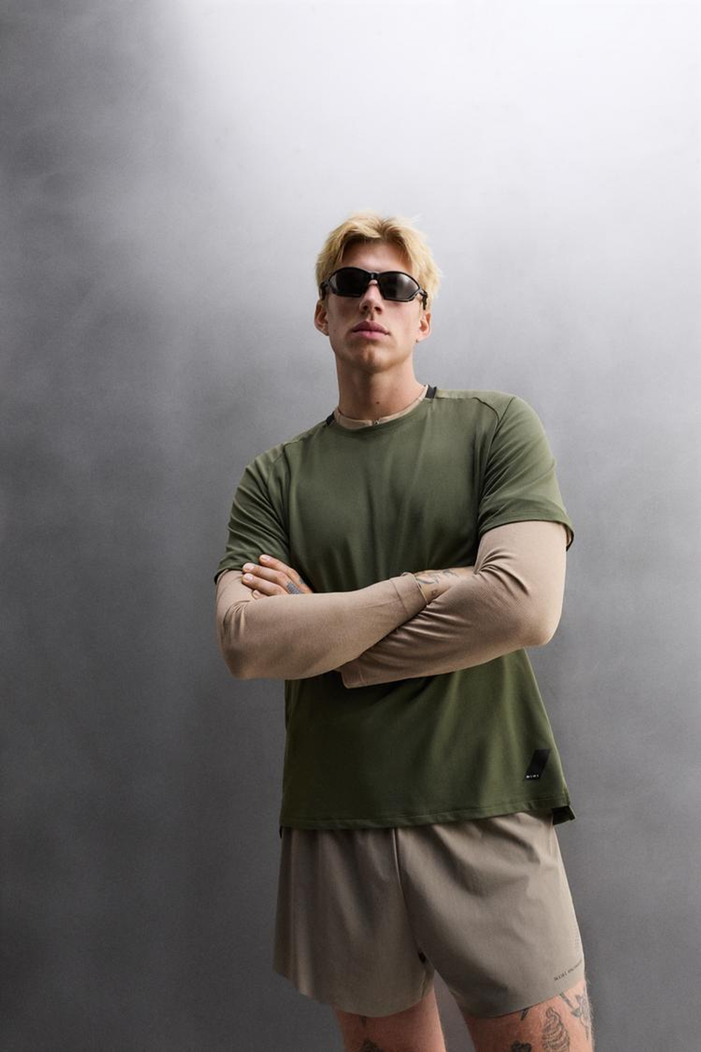 ZARA СПОРТИВНАЯ ФУТБОЛКА, ЗЕЛЕНЫЙ