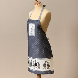 ФАРТУК "FAMILY FARM",60Х70СМ 100% ХЛОПОК, ГРАФИТ, КАЙМА,ТВИЛ,ПРОПИТКА