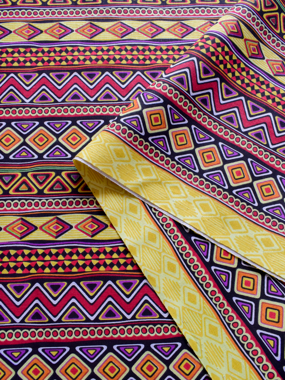 Ткань бязь плательная, рис. " Африканский орнамент", ширина 150 см, арт. 1031