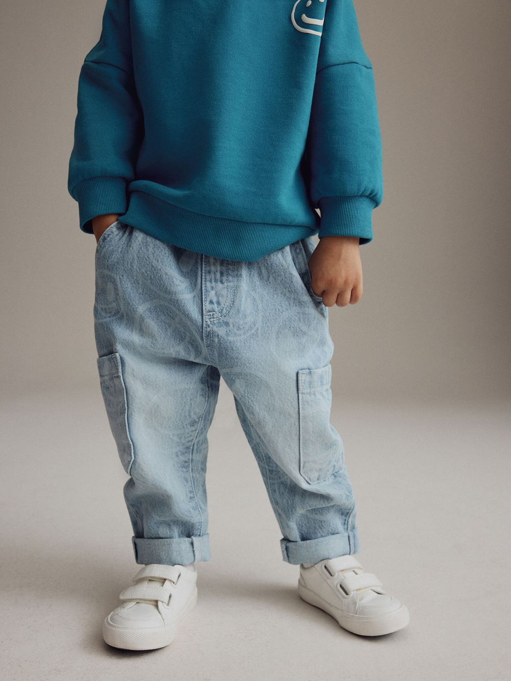 Джинсы для мальчика Next B63-906, Голубой