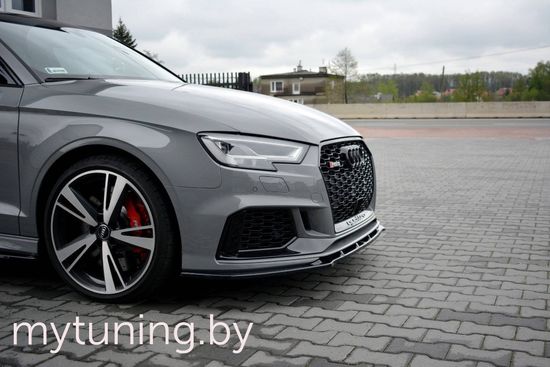 Сплиттер бампера переднего для AUDI RS3 8V Sedan (17-...)