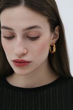 Серьги Карамель Конго в позолоте