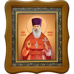 Михаил Кубанский (Лисицын) священномученик пресвитер. Икона на холсте.