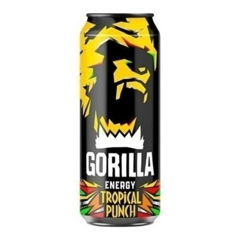 Энергетический напиток Gorilla Green Tropical Punch 450мл ж/б