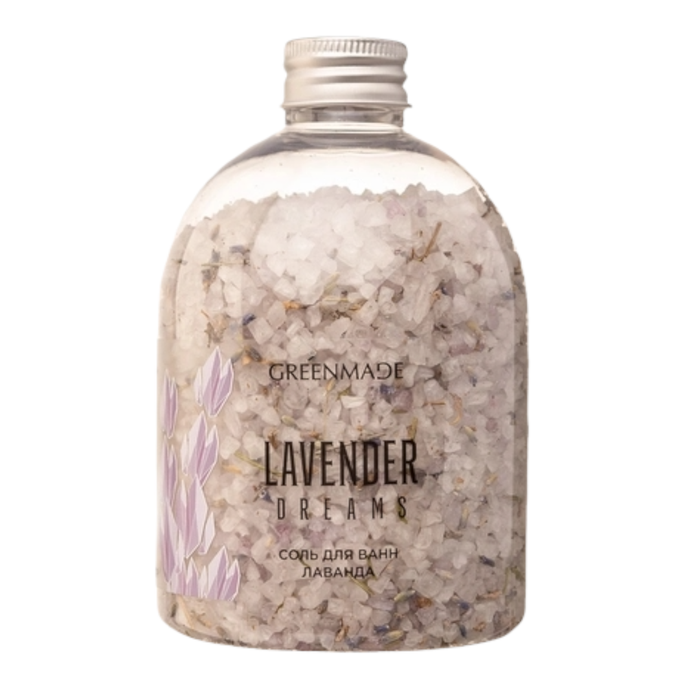 Соль для ванн с лавандой Lavender dreams , 500гр (Greenmade)