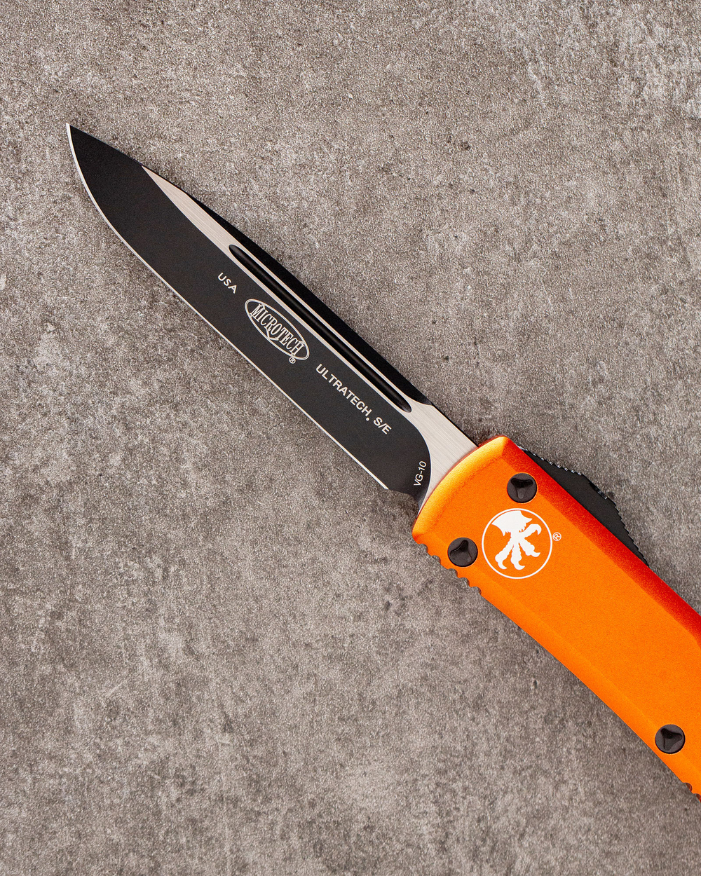 Автоматический складной нож SteelBro Microtech Ultratech S/E Standart Black VG-10 121-1OR (черный-оранжевый)