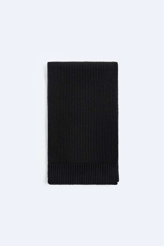 ZARA ШАРФ В РУБЧИК, ЧЕРНЫЙ
