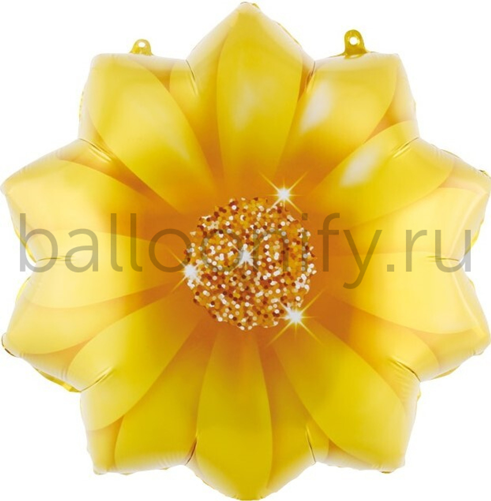 Шар (21''/53 см) Цветок, Желтый, 1 шт.